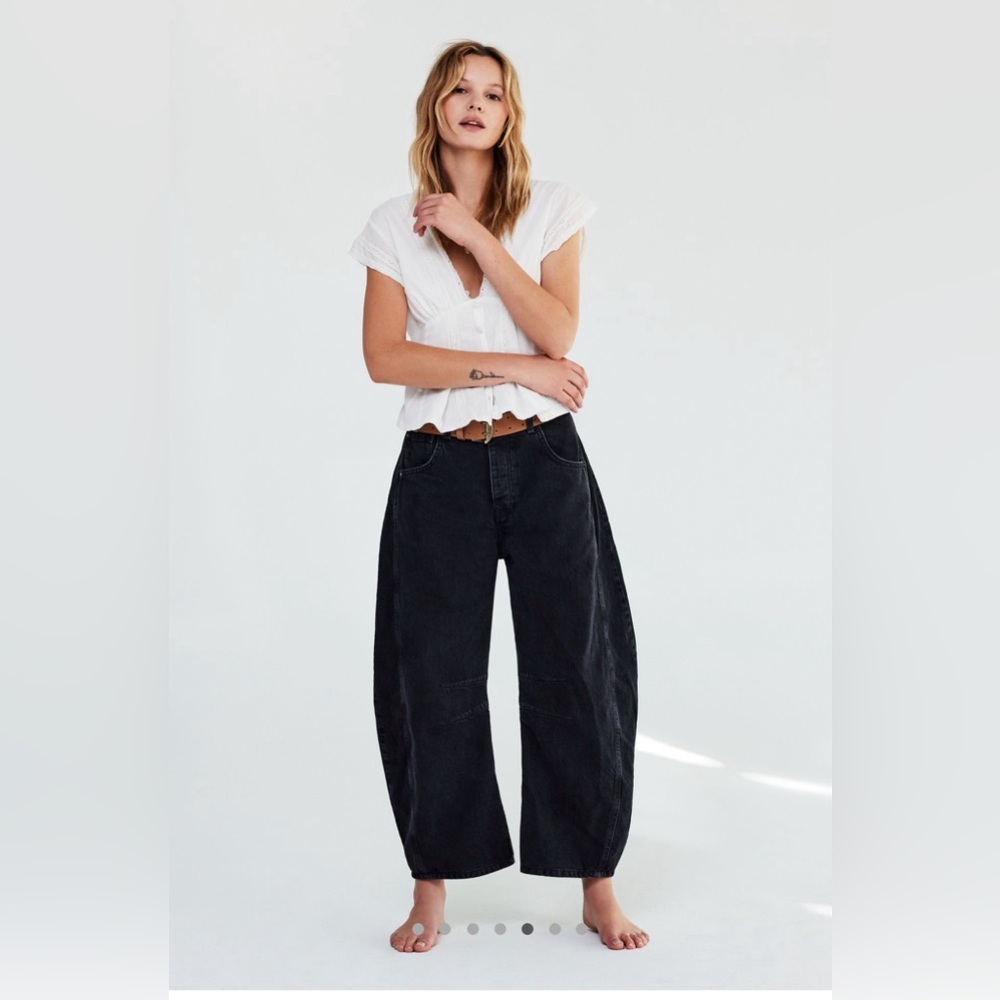 Free People Barrel Jeans